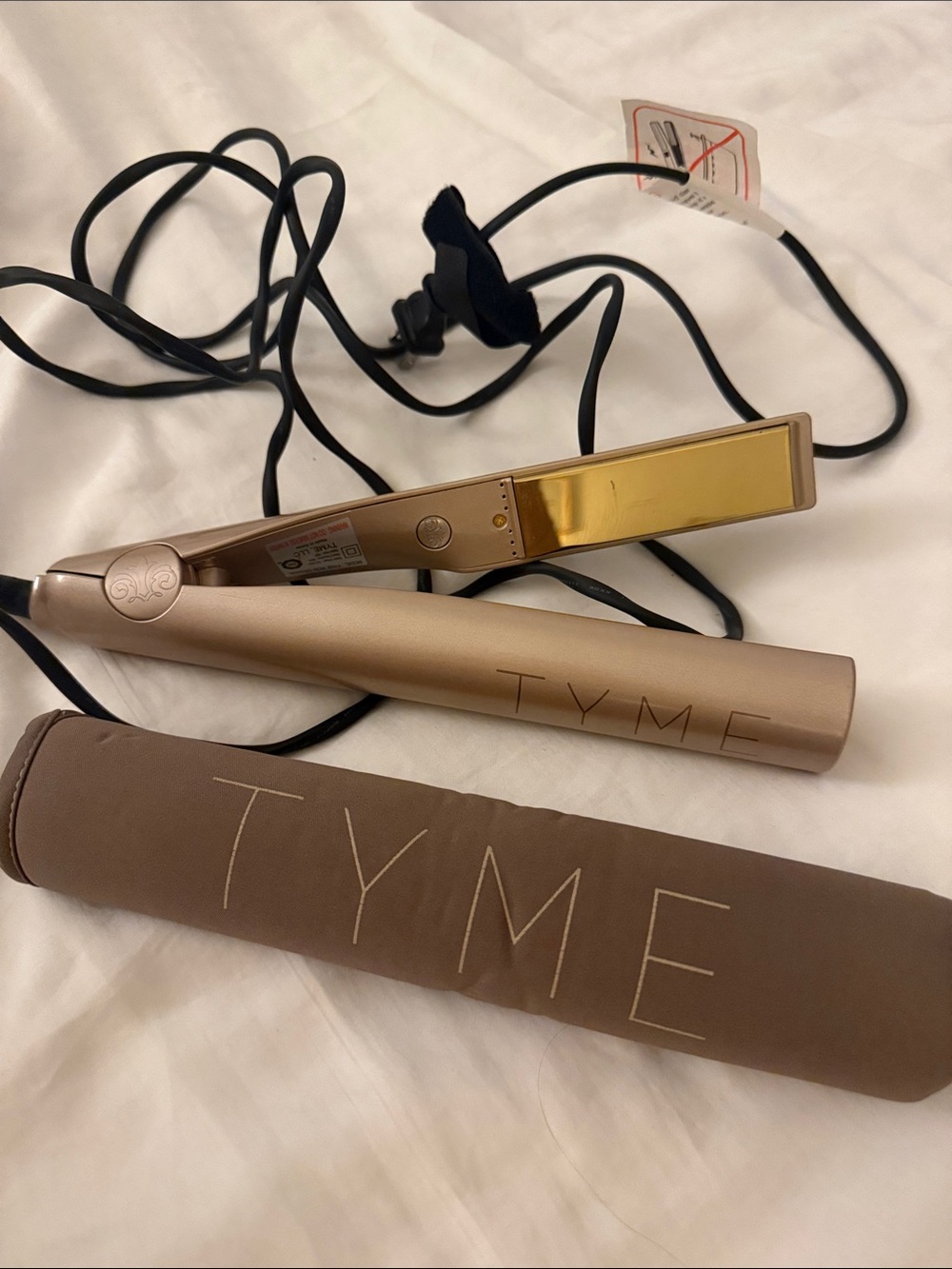 TYME Gold Flat Iron with Gold Plates
